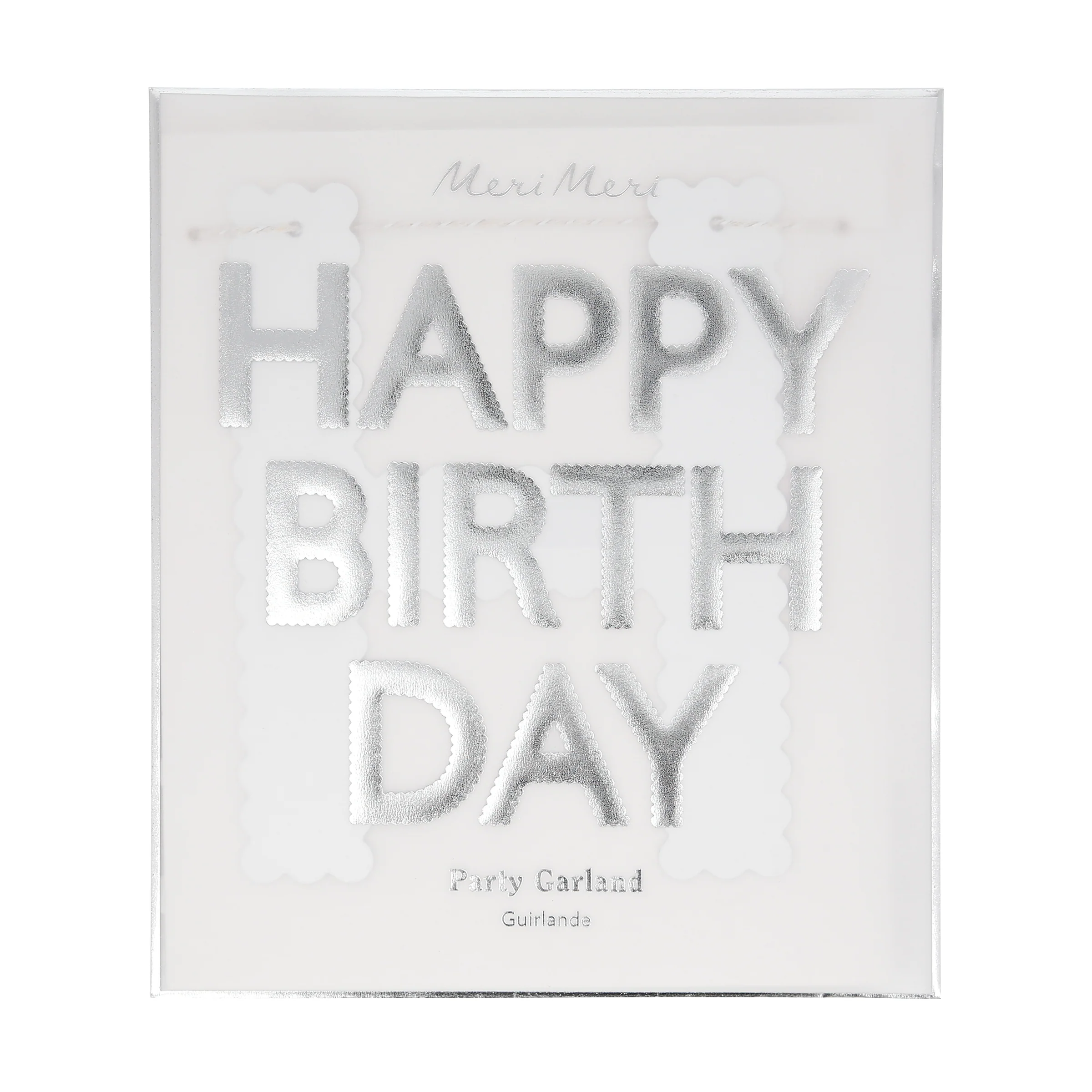 Silver Scallop Happy Birthday Garland - Image 3
