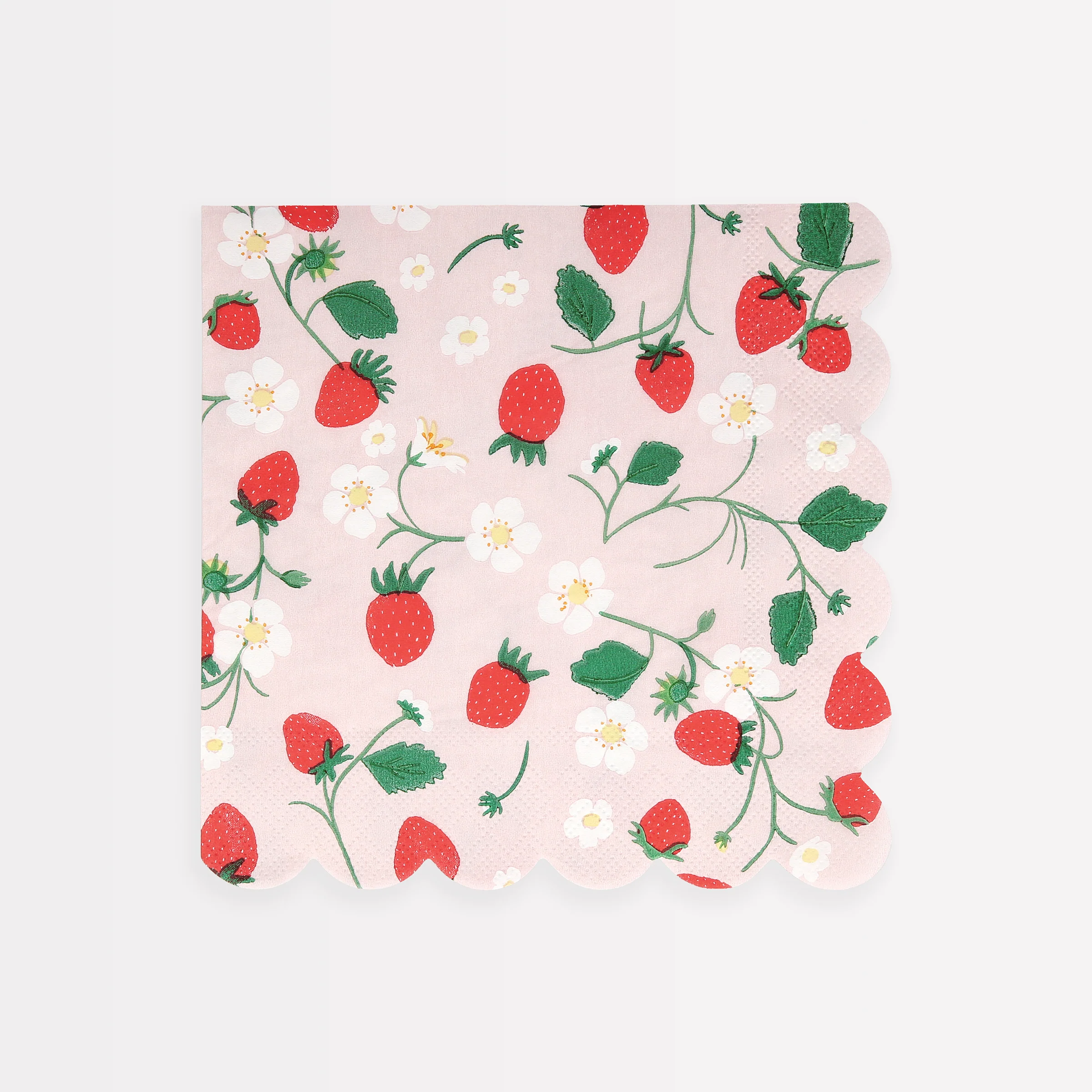 Strawberry Pattern Large Napkins (x 16)