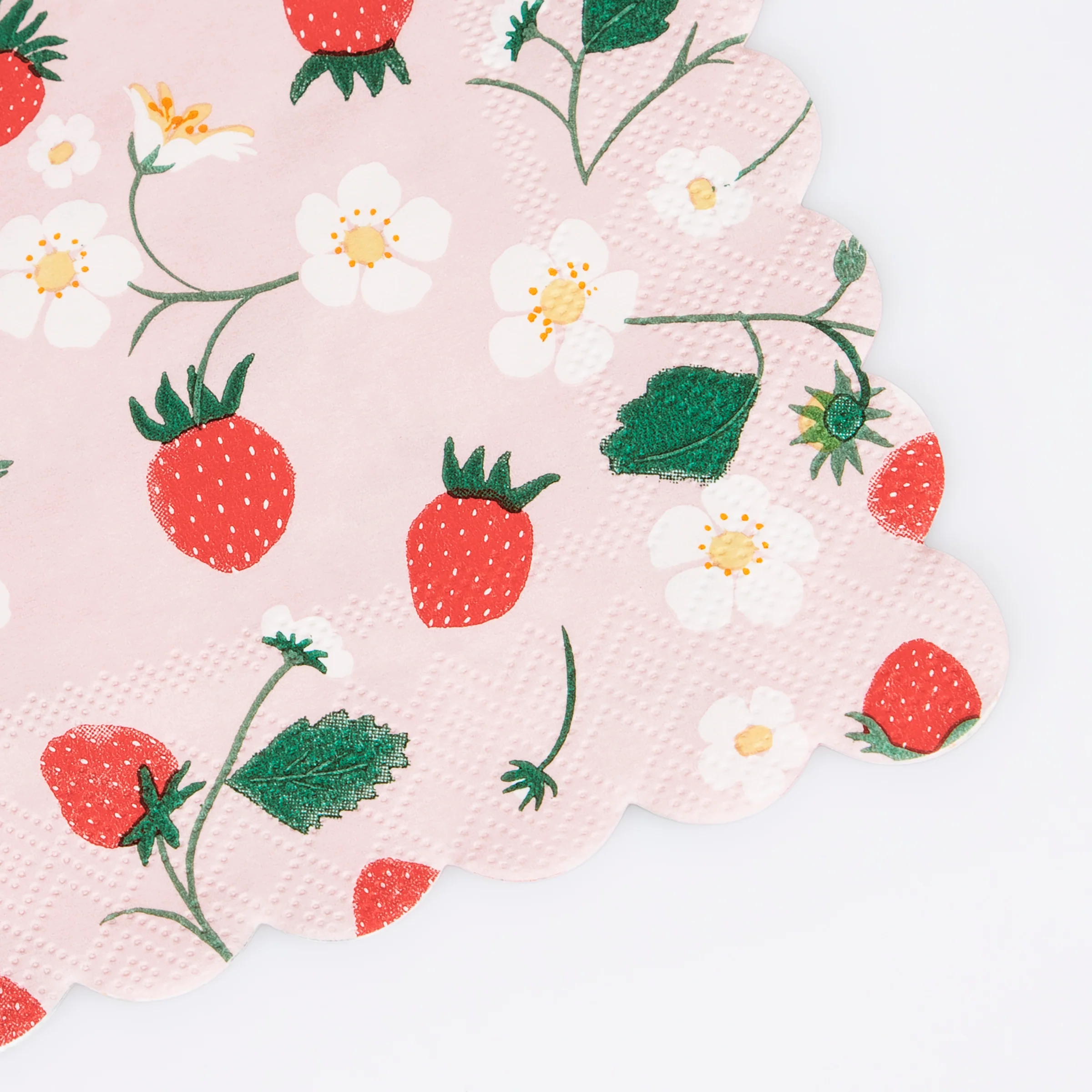 Strawberry Pattern Small Napkins (x 16) - Image 2
