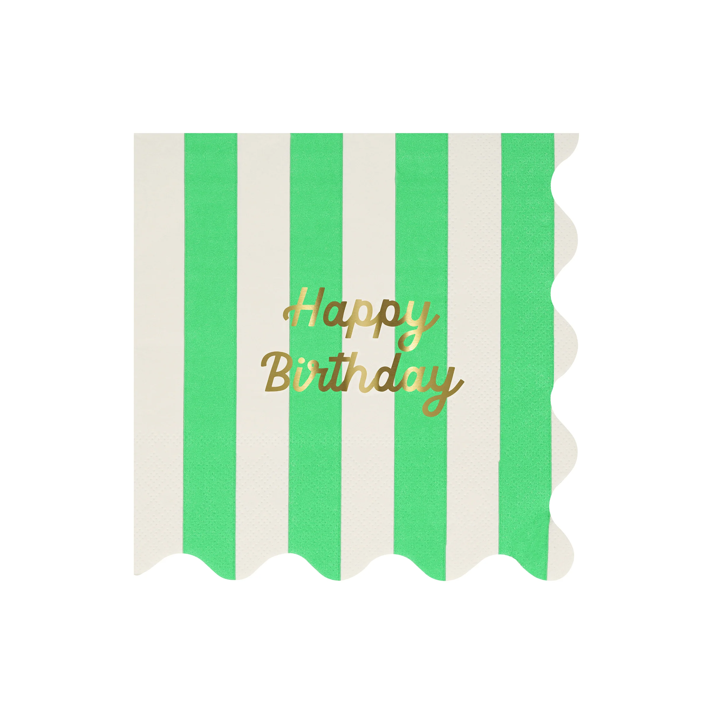 Stripe Happy Birthday Large Napkins (x 16) - Image 4