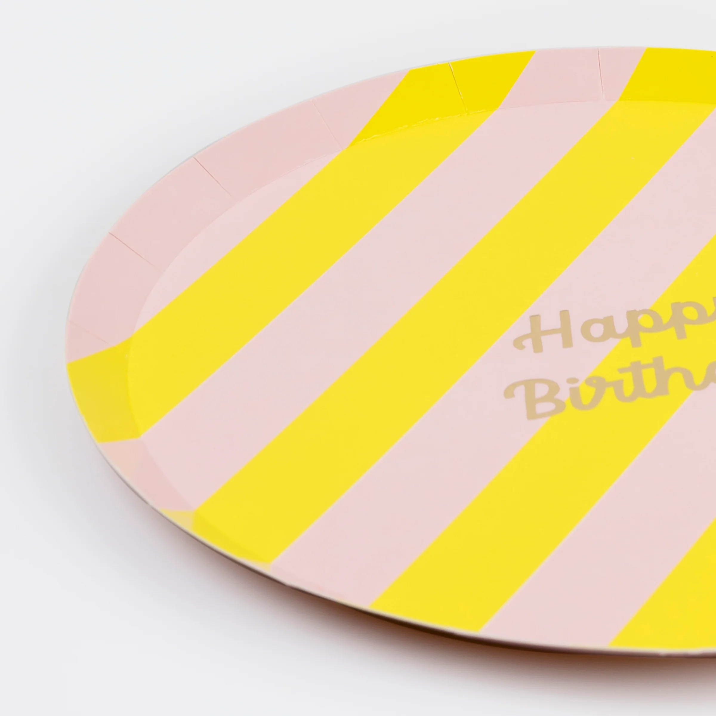 Stripe Happy Birthday Side Plates (x 8) - Image 2