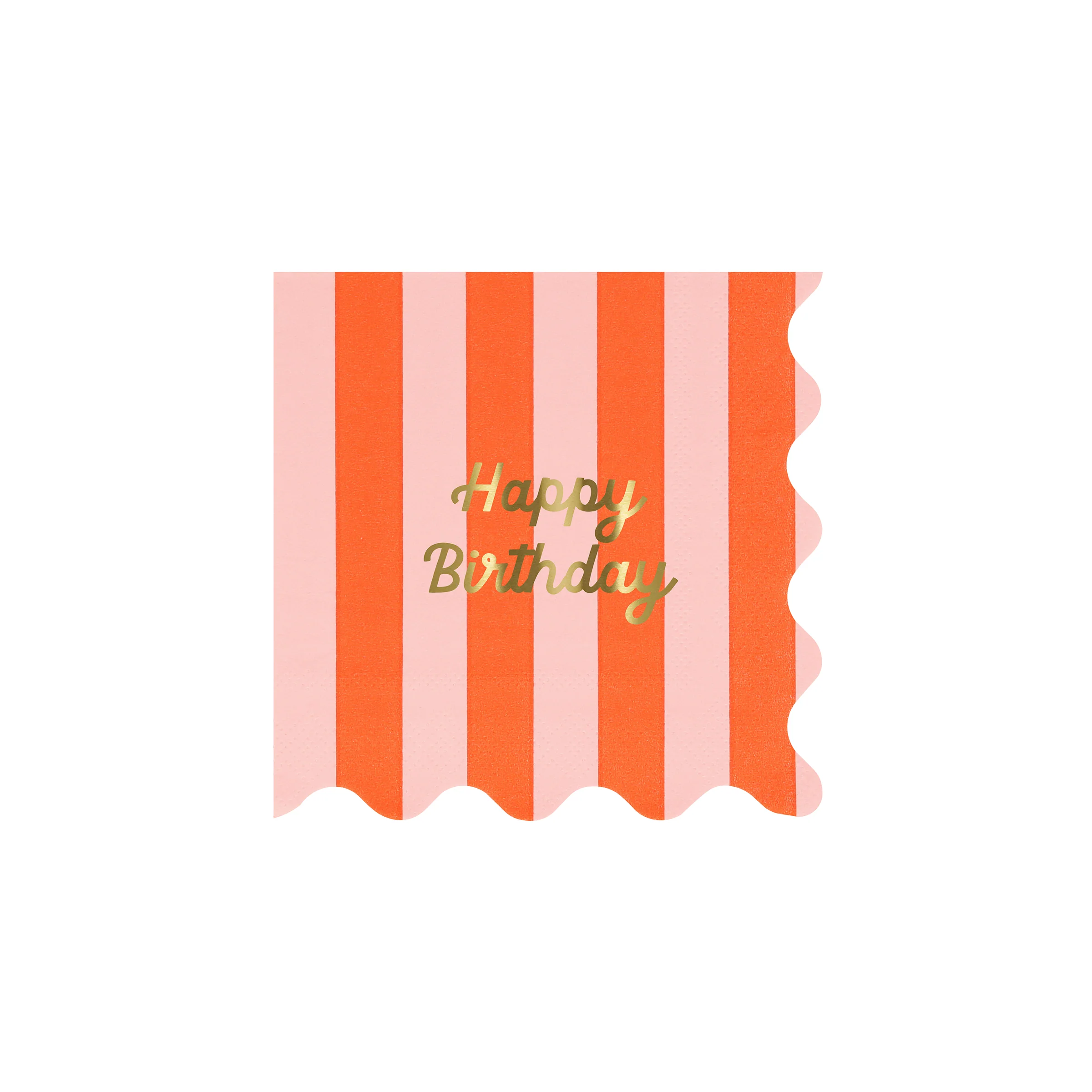 Stripe Happy Birthday Small Napkins (x 16) - Image 11