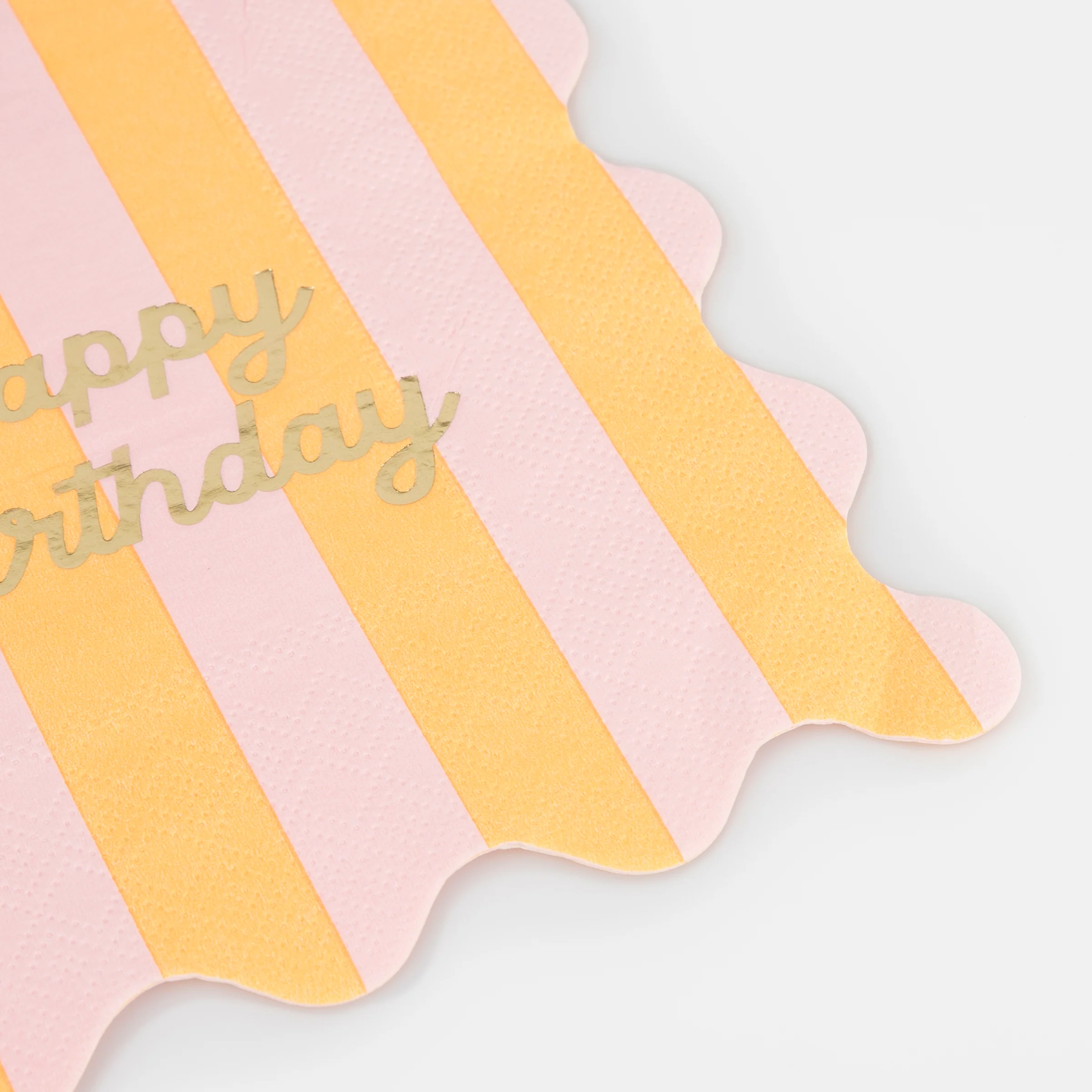Stripe Happy Birthday Small Napkins (x 16) - Image 2