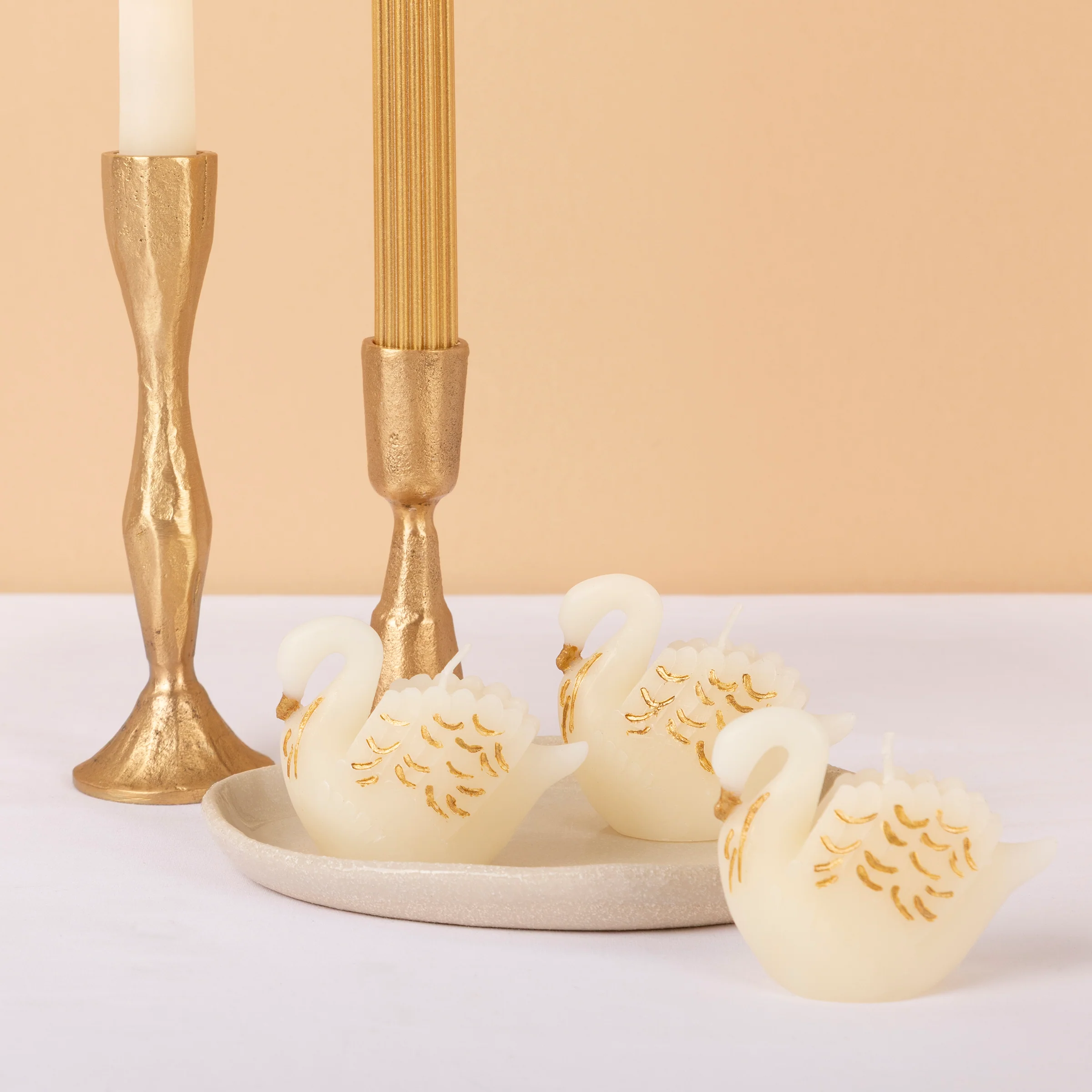 Swan Candles (x 3)