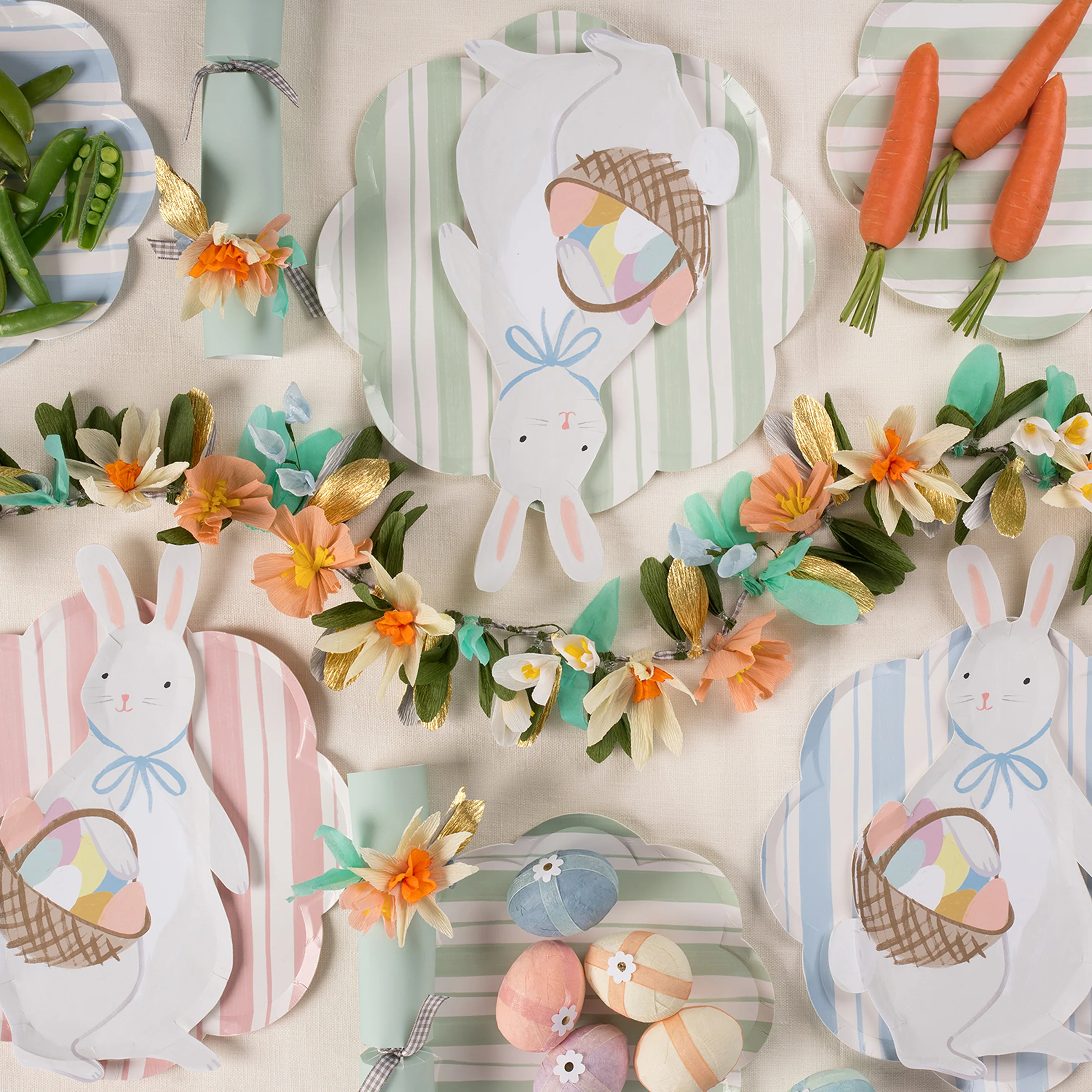 Ticking Stripe Dinner Plates (x 8) - Image 2